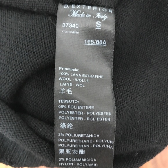 D. Exterior Asymmetrical Zip Collar Turtleneck - Picture 12 of 13